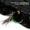 Anzuelos Micro para Mosca, Anzuelos de Pesca con Mosca Bionic Moth Insect, Señuelos de Imitación para Trucha, Whitefish y Tilapia