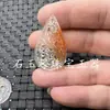 Pingente de Jade Gelo Oco Pingente Gota d'Água Cor Bonita Pingente Cauda de Fênix Brincos Pingente Pingente de Grampo de Cabelo Marca de Jade