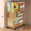 Estante de almacenamiento para mochilas escolares, carrito móvil para libros, soporte metálico para bolsas al lado de la mesa, estantería de almacenamiento con ruedas debajo del escritorio