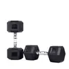 Halteres para Fitness Doméstico no Atacado, Halteres Fixos para Treino Comercial de Músculos do Braço, Halteres para Equipamentos de Fitness, Halteres Hexagonais Revestidos de Borracha