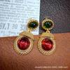 Brincos medievais de metal vintage estilo retrô francês galvanizado ouro real 925 prata pin moda temperamento brincos de pérola