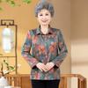 Camisa Delgada de Primavera y Otoño para Mamá Ropa para Mujer Conjunto de Manga Larga para Abuela Ropa de Verano para Señora Mayor Seda Artificial