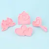 Série Dia dos Namorados Molde de Biscoito Envelope Coração 3D Desenho Animado Molde de Biscoito Argila de Simulação DIY Biscoitos Impressos