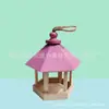 Comedero de Madera para Mascotas Jaula para Pájaros Jaula de Madera para Tigre Loro Jaula de Red para Pinzones Casa para Pájaros Thrushcross Nido de Pájaro de Pino