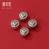 Prata Esterlina 925 Moeda Vintage Contas Espaçadoras de Prata Tailandesa Pulseira DIY Contas Soltas de 9mm Corda Trançada Material Artesanal Acessórios T0582