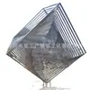 Escultura Cubo Geométrico Hueco Grande, Instalación de Exhibición Comercial para Oficinas de Ventas, Adorno de Arte Metálico Suministrado Directamente por el Fabricante