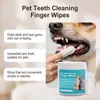 Toallitas Dactilares para Limpieza Dental de Mascotas, Toallitas de Limpieza Suave para Gatos y Perros para Limpiar Dientes y Eliminar Manchas Amarillas, Toallitas de Limpieza Dental para el Cuidado Diario