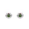 Joyería Yuebao Plata Esterlina S925 Jade Hetian Jaspe Estilo Vintage Aretes Filigrana Calada Auspiciosa Joyería de Plata