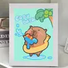 Nova Pintura de Diamante 5D de Desenho Animado Kapibala com Porta-Retrato DIY Brinquedo Educacional Infantil Presente Pintura com Adesivo de Diamante