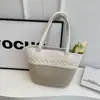 Bolsa de Ombro Estilo Preguiçoso para Férias na Praia para Mulheres 2026 Verão Nova Bolsa de Mão Tecida de Grande Capacidade Bolsa Tote para o Dia a Dia
