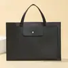 Bolso de Mano de Cuero de Moda para Portátil de Negocios, Bolso para Guardar Archivos y Documentos, Bolso Ligero y Sencillo