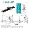Lwx60 Cremallera de Engranajes de Carrera Larga Deslizador de Ajuste Fino Canal de Cola de Cola Eje X/Z Soporte de Cámara Deslizador para Máquina de Cribado CCD