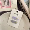 Nuevo Clip BB Ovalado de Hilo y Pedrería para Principios de Otoño Pinza Dulce Versátil para Flequillo de Niña Clip para el Cabello Infantil Accesorio para el Cabello