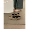 Zapatos Mary Jane de felpa versátiles de una sola correa estilo coreano para mujer, nuevos zapatos casuales de algodón con felpa y suela plana para otoño e invierno