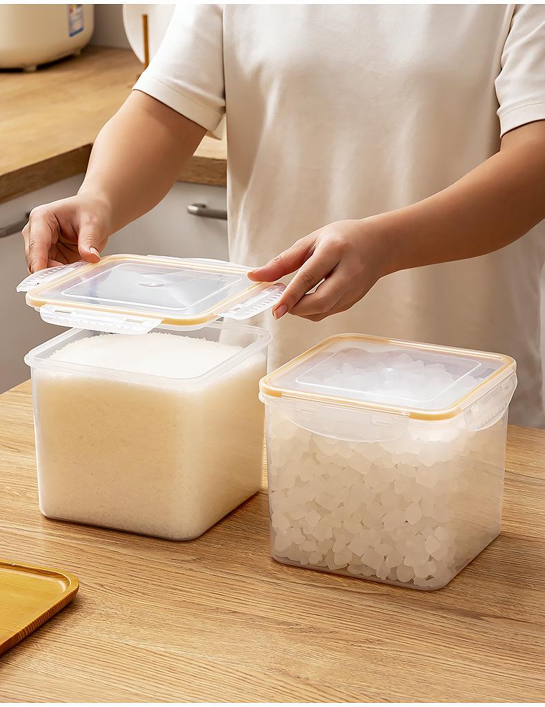 五谷杂粮防潮储物盒食物密封保鲜冰箱收纳盒带盖子塑料