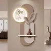 Pintura Decorativa para Entrada Estilo Wabi-Sabi, Lámpara Mural de Arenisca Extremadamente Simple y de Alta Gama, Colgante Frente a la Puerta, Pasillo y Pasaje