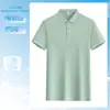 50 polos elásticos de manga corta para hombre y mujer, camisas de verano con cuello para negocios, tops de alta gama hechos a medida para hombre, ropa de trabajo