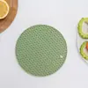 Jogo Americano Redondo de Silicone em Favo de Mel Anti-queimadura Antiderrapante Isolamento Térmico Suporte para Panela Tapete de Mesa de Silicone Fácil Limpeza Resistente a Altas Temperaturas Atacado