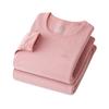 Novidade Outono e Inverno Roupa Íntima Térmica Listrada de Caxemira e Seda para Jovens Homens e Mulheres, Conjunto de Roupas de Outono e Calças Compridas para Febre