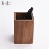 Caja de Almacenamiento Multifuncional de Escritorio de Madera Estuche para Lápices de Estudiante Madera Creativa Madera Maciza Portalápices Cuadrado Regalo Creativo