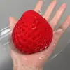 Brinquedo de Aperto de Morango Popular no Xiaohongshu Transfronteiriço Celebridade da Internet Alta Aparência Imitação de Silicone Decompressão Fruta Brinquedo Atacado