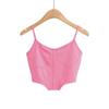Verano 2022 Nuevo Europeo y Americano ins Color Sólido Fondo Trapezoidal Sin Mangas Spice Girl Hueso de Pescado Pequeño Top Camisola