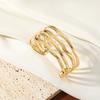 Venta Caliente Transfronteriza Pulsera de Acero Inoxidable de Ala Ancha Europea y Americana Chapada en Oro de 18 Quilates Pulsera de Acero de Titanio Personalizada Retro para Mujer Todo Fósforo