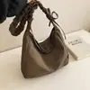 Nova Bolsa de Grande Capacidade Nuvem Preguiçosa Ombro Único Transversal Versátil para o Trabalho para Mulheres Estilo Coreano Nicho Cor Sólida Bolsa Simples