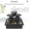 Sala de estar escritório interior desktop fortuna decoração de água pequena fonte feng shui roda fortuna bonsai artesanato presente jóias