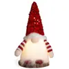 Decoración de Muñeco Navideño sin Rostro Transfronterizo con Sombrero de Lentejuelas, Adorno Luminoso, Lindo Gnomo Rudolph