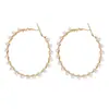 Brincos Distintivos Estilo Europeu e Americano Banhados a Ouro 18k Arco Brincos de Alta Qualidade Luxo Leve Moda Francesa Retro Brincos de Tarraxa Dourados