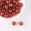 Doce Cuentas Redondas de Ágata del Zodiaco, Cuentas Sueltas de Ágata Roja, Colgantes, Cuentas Hechas a Mano, Accesorios para Manualidades