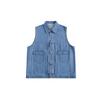 OUSWE moda nacional estilo americano retrô colete de trabalho com bolso grande marca de moda nicho colete jeans masculino colete RJ07