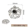 Botão Europeu Gravado com Strass Costurado à Mão Botão de Liga de Zinco com Strass Floral Retrô Botão Decorativo para Jaqueta Vestido Estilo Coco