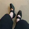 Sapatos Mary Jane Femininos de Alto Valor Sapatilhas Aumento Oculto de Altura Baixa Sapatos de Salto Baixo Estilo Retrô Francês Confortáveis Salto Baixo Pequeno