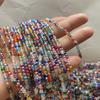 Horquilla para el pelo DIY con borlas y cuentas sueltas para suéter, cadena con pequeñas cuentas de arroz de cristal de 2 mm y 3 mm, horquilla con forma de flor, cristal de imitación.