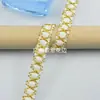 Nuevos Accesorios de Encaje de Cristal con Cuentas Estilo Pequeño Fragante con Hilo Dorado y Plateado, Cinta para Cuello, Borde de Puño de Ropa, Cinturón Decorativo