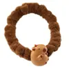 Cerdo de Guinea de Dibujos Animados Lindo Color Café con Leche Anillo de Intestino Cuerda para el Cabello Pinza para el Cabello Suave Lindo para Niña Cuerda para Cola de Caballo Accesorios para el Cabello Banda Elástica Venta al por Mayor