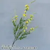 Buquê amarelo multi-cabeça longo ramo rosa peônia hortênsia amarelo claro casamento estrada de casamento fundo de chumbo flor falsa flor de seda