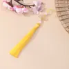 Abanico Dorado Perlado Estampado de 12 cm con Borlas, Abanico Tradicional con Colgantes de Borla, Borlas Hanfu, Accesorios Hechos a Mano de Estilo Antiguo
