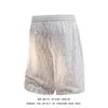 Novedad de verano, shorts casuales de seda helada con bloques de color para hombre, corte holgado, talla grande, shorts de playa de cinco puntos