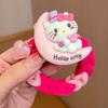 Sanrio colorido tejido otoño e invierno cuerda para el cabello para niños caricatura lindo diadema elástica duradera de alta elasticidad