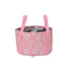 Cubo Plegable para Pies con Diseño de Margarita Tina Plegable para Pies Bolsa de Lavado Portátil Cubeta para Lavado de Autos de Viaje