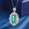 Deseo transfronterizo Moda retro europea y americana Joyería femenina Esmeralda simulada Color diamante Separación de color Conjunto 8*16 6*8