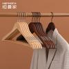 Percha de madera maciza al por mayor de fábrica, percha de ropa, percha de madera para tienda de ropa, percha de troncos antideslizante para el hogar