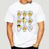 Camiseta Clásica para Hombre de 180G Talla Grande Estampado Feliz de Cerveza Tshir