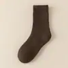 Meias Masculinas de Lã Engrossadas Outono e Inverno Meias de Toalha Masculinas com Forro de Fleece Quentes Alongadas Meias Médias Meias de Chão para Idosos