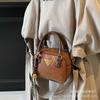 Invierno Nuevo Bolso de Bolos Vintage Bolso de Mujer Bolso de Mano de Textura de Alta Gama Cuero Encerado al Aceite Hombro Cruzado Almohada