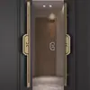 Manija de Puerta Personalizada de Fábrica Estilo Chino Manija de Puerta de Vidrio Incrustaciones de Jade Caja de Lujo Club Manija de Puerta de Madera