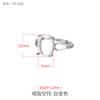Anillo de plata esterlina 925 soporte vacío femenino diy cera de abeja Ámbar soporte vacío para anillo de perla accesorios 7*8*10 7*9*12